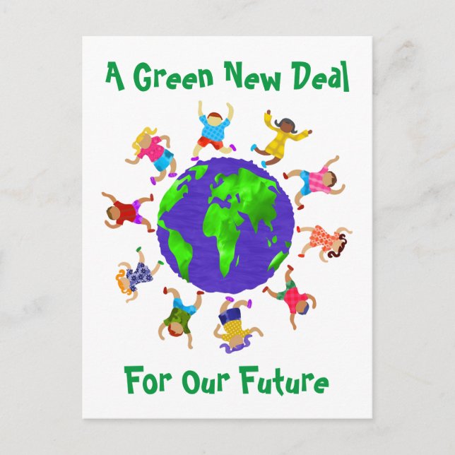 Cartão Postal Um novo contrato verde para nosso futuro (Frente)