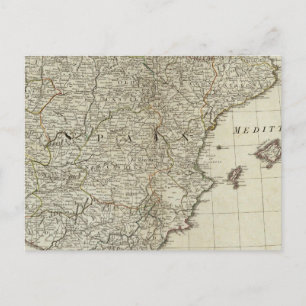 Cartão Postal Um novo mapa dos reinos da Espanha e de Portugal