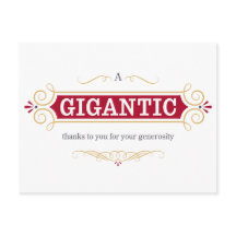 Um Obrigado gigantesco para sua generosidade