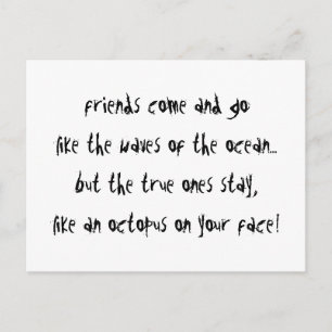 Cartão Postal "Um Octopus Na Sua Cara"