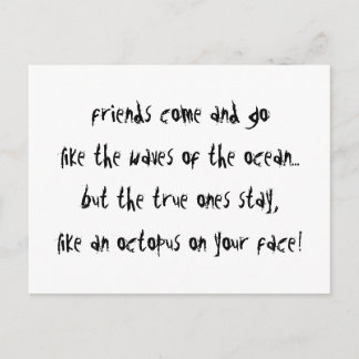 Cartão Postal "Um Octopus Na Sua Cara"