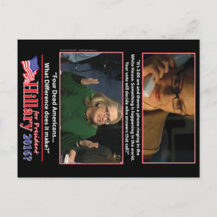Cartão Postal Um Olhar Sarcástico sobre Hillary para Presidente