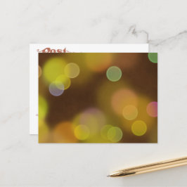 Cartão Postal Um padrão de Natal dourado em marrom cervo