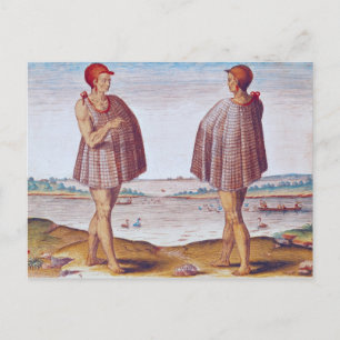 Cartão Postal Um padre de Secoton na Virgínia