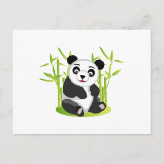 Cartão Postal Um Panda e seu Bamboo