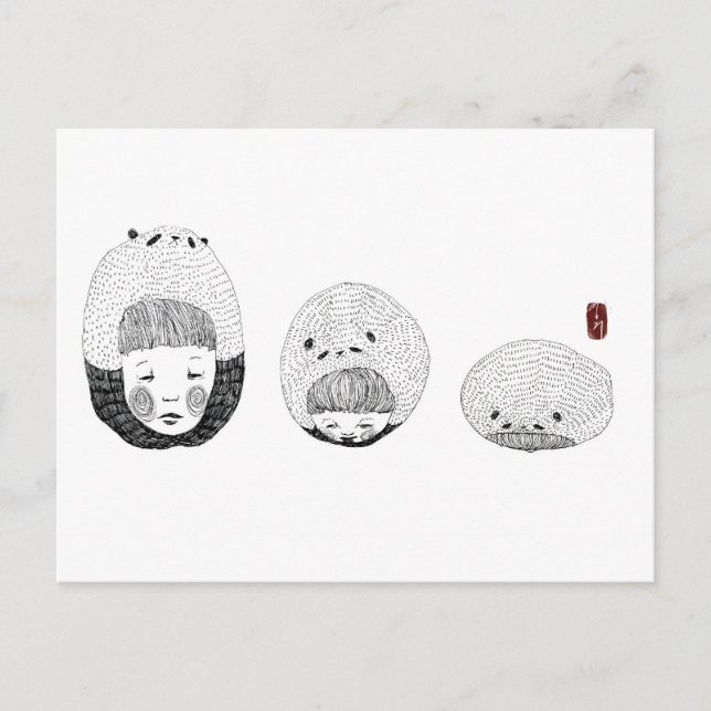 Cartão Postal Um Panda Entediado (Frente)