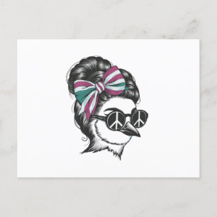 Cartão Postal um pássaro com o cabelo elegantemente estilizado