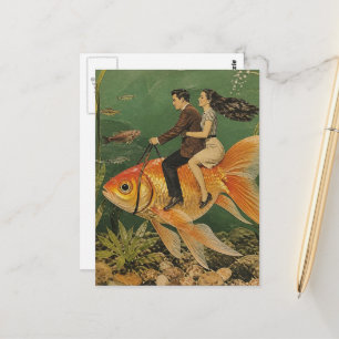 Cartão Postal Um Passeio em Nosso Peixe Dourado Gigante