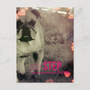 Cartão Postal Um passo de cada vez, Buldogue