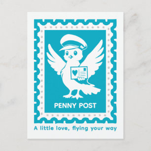 Cartão Postal Um Pequeno Amor Voando em Sua Direção Penny Post