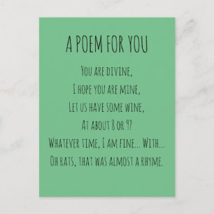 Cartão Postal Um Poema Para Você