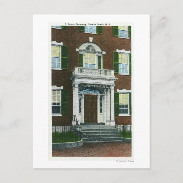 Cartão Postal Um Porco Shreve, Vista de Salem Doorway (Frente)
