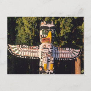 Cartão Postal Um poste totem Em Vancouver, Canadá.