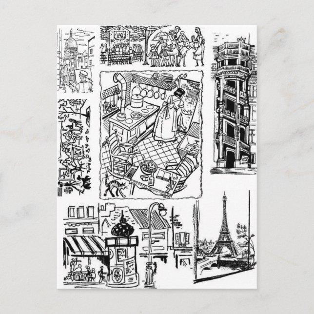 Cartão Postal Um pouco da França (Frente)