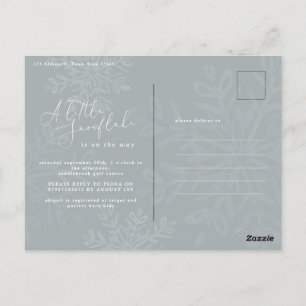 Cartão Postal Um pouco de chá de fraldas de floco de neve