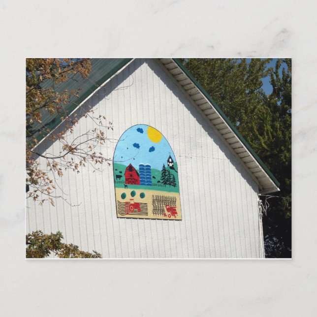 Cartão Postal Um Quilt Barn Divertido (Frente)