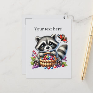 Cartão Postal Um racon de amantes de os animais personalizáveis
