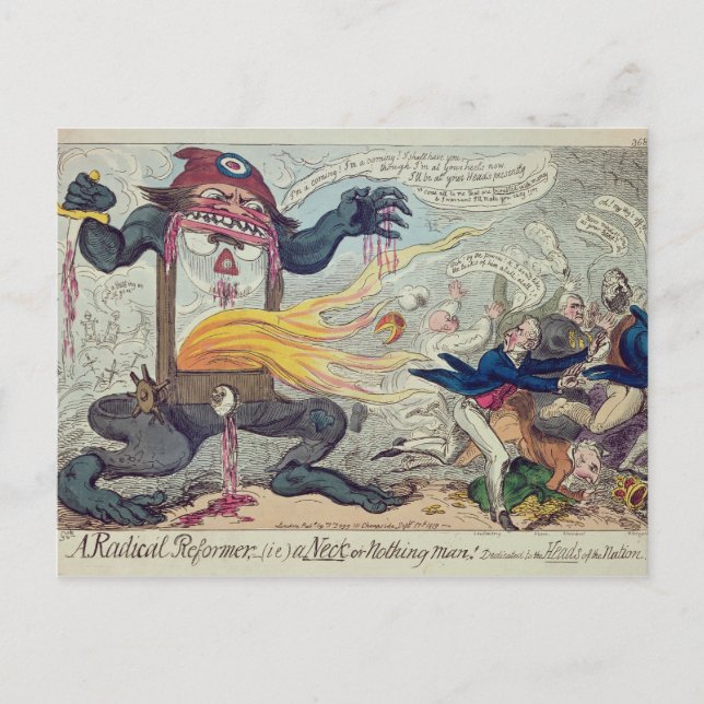 Cartão Postal Um Reformador Radical, Um Pescoço ou Homem Nada (Frente)