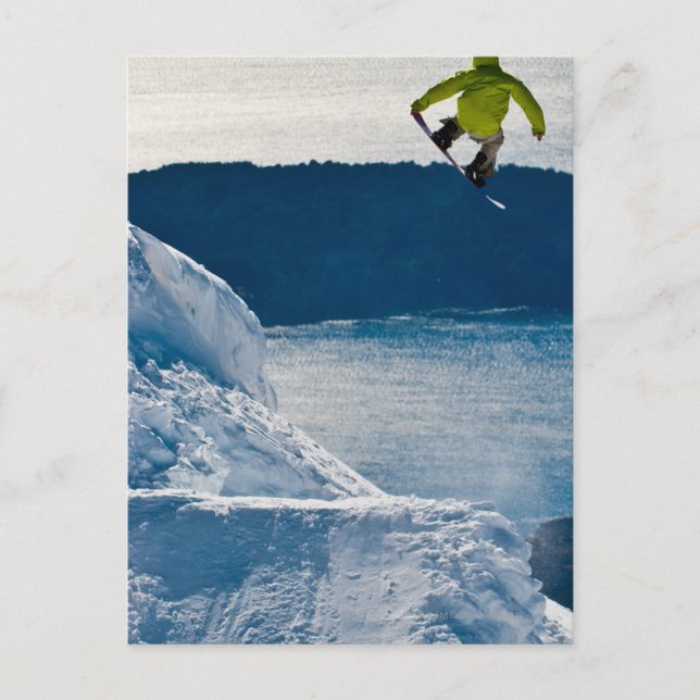 Cartão Postal Um saltador de neve (Frente)