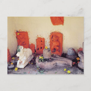 Cartão Postal Um santuário de uma capela no Ganges