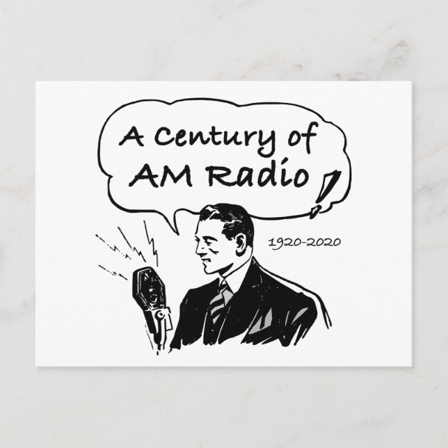 Cartão Postal Um século de rádio AM (Frente)
