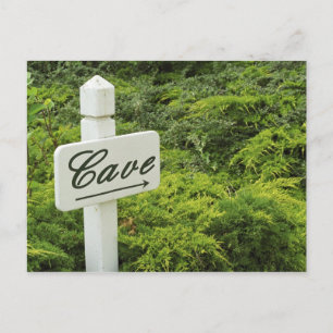 Cartão Postal Um sinal apontando para a adega (Cave)