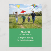 Um Sinal da Memória de Março da Primavera Foto Pos