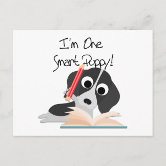Cartão Postal Um Smart Puppy