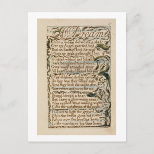 Cartão Postal Um Sonho, ilustração de "Canções de Inocência e