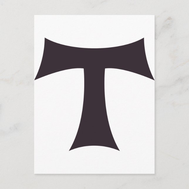 Cartão Postal Um tau cruz Santo Anthony (Frente)