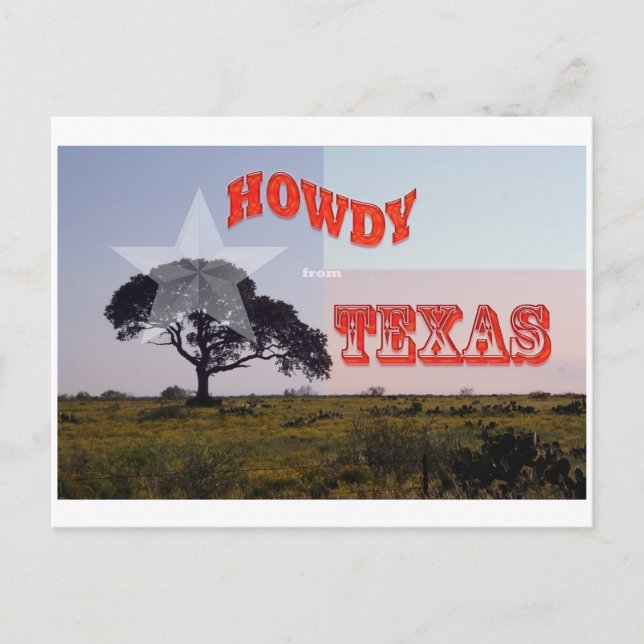 Cartão Postal Um Texas Howdy! (Frente)