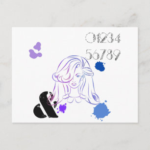 Cartão Postal Um Toque de Separadores de Cores de Aquarela