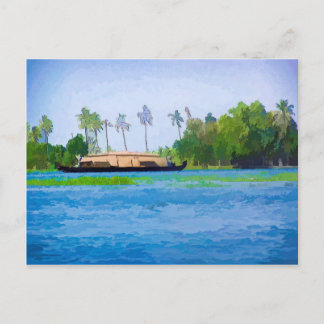 Cartão Postal Um tradicional barco doméstico em Kerala