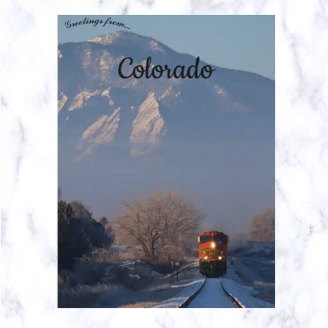 Cartão Postal Um Trem no Inverno em Boulder Colorado (Criador carregado)