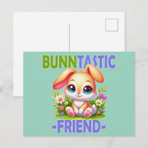 Cartão Postal Um trocadilho de Amigo Bunntastic. Cartografia de