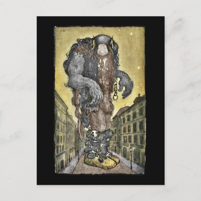 Cartão Postal Um Troll na cidade (Frente)