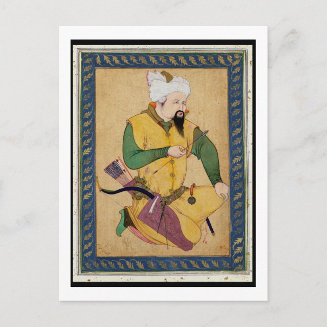 Cartão Postal Um Turcomano ou Chefe Mongol segurando uma Arrow,  (Frente)