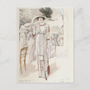 Cartão Postal Um vestido de cidade, de "Les Grandes Modes de Par