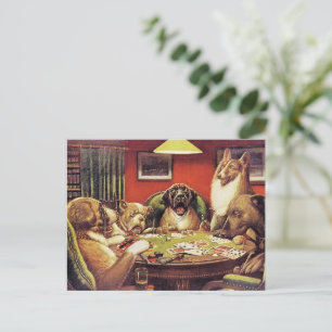 Cartão Postal Um Waterloo, Cães Jogando Poker,