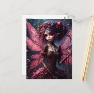Cartão Postal Uma adorável Fada Rosa