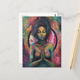 Cartão Postal Uma bela mulher orando