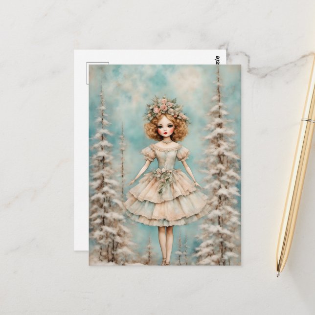 Cartão Postal Uma Boneca na Floresta (Frente/Verso In Situ)