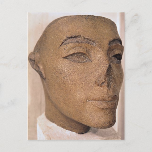 Cartão Postal Uma cabeça real, possivelmente de Nefertiti, (Frente)