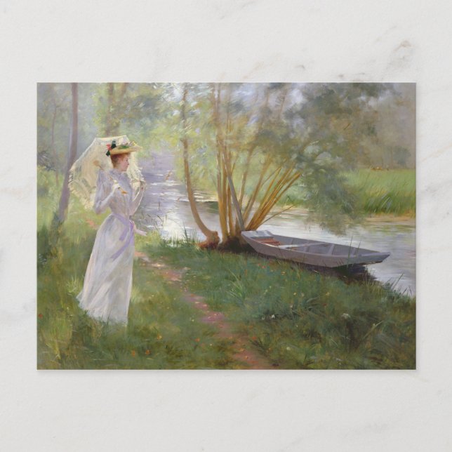 Cartão Postal Uma caminhada pelo rio, 1890 (Frente)