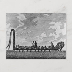 Cartão Postal Uma Canoa de Guerra da Nova Zelândia