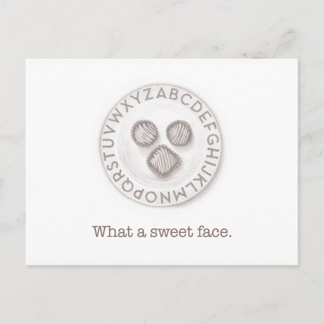Cartão Postal Uma Carinha Doce (Frente)