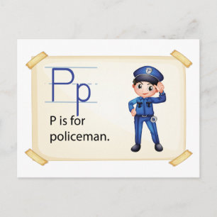 Cartão Postal Uma carta P para o policial