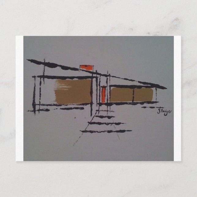 Cartão Postal Uma casa de Eichler num T nº 1 (Frente)