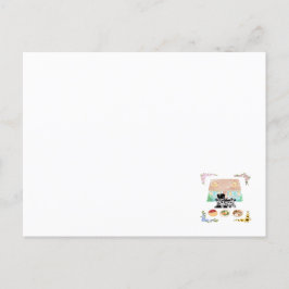 Cartão Postal Uma Casa, Dois Gatos, Três Refeições, Quatro Estaç