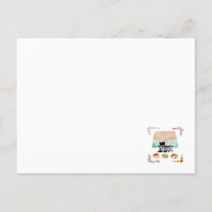 Cartão Postal Uma Casa, Dois Gatos, Três Refeições, Quatro Estaç